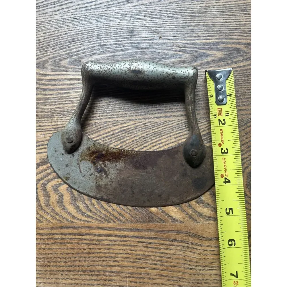 Primitive Antique Food Chopper Pastry Cutter Steel Blade Metal Handle